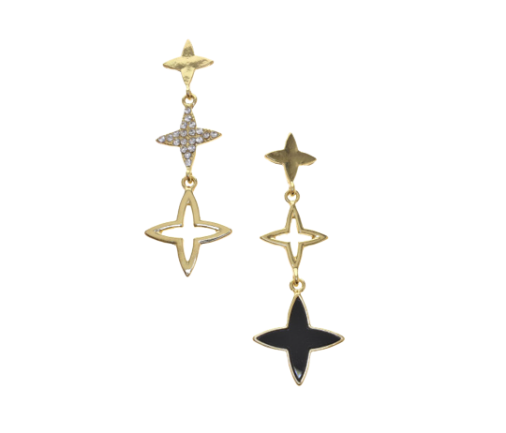 Cross Drop Earrings