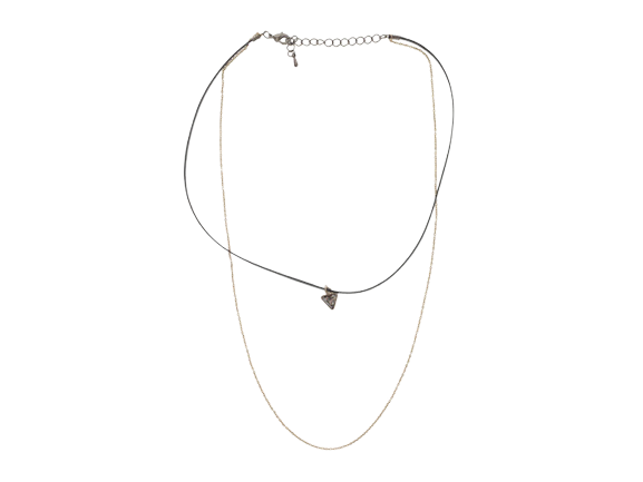 Multi Strand Triangle Pendant Necklaces