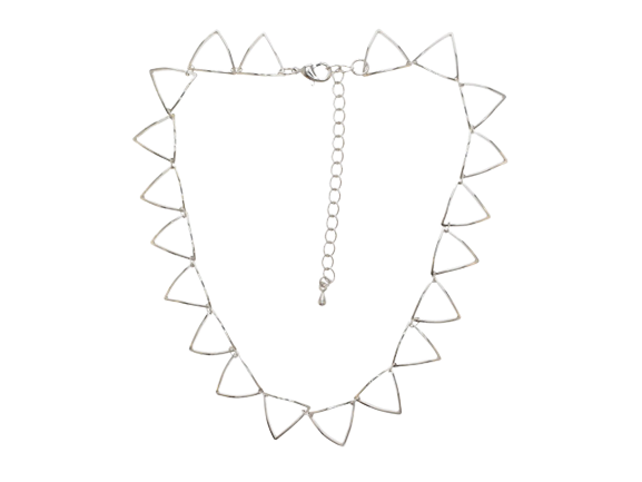 Silver Mini Triangle Choker