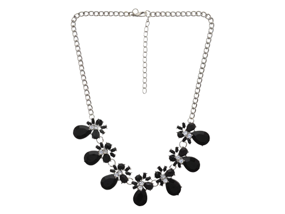 Tear Drop Crystals Pendant Necklace