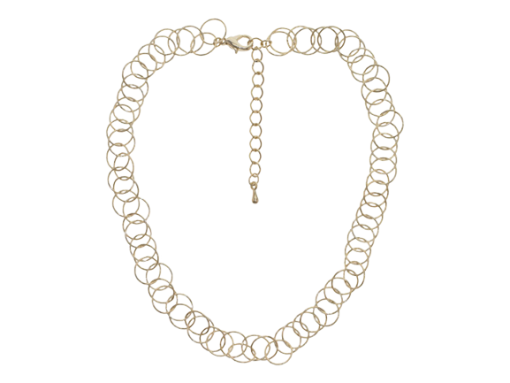 Gold Mini Ciricle Chain Necklace