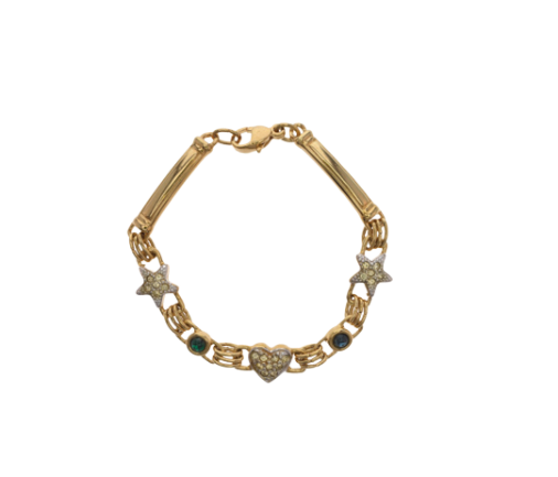 Metal Stars Heart Chain Bracelet