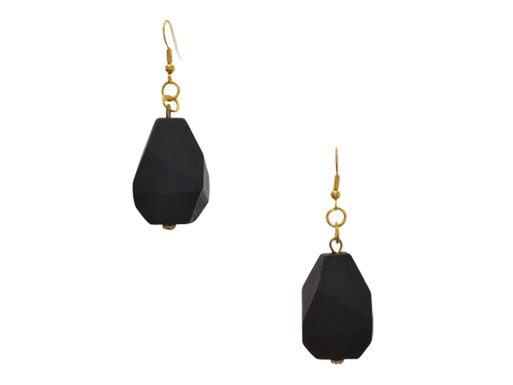 Black Woods Drop Earrings