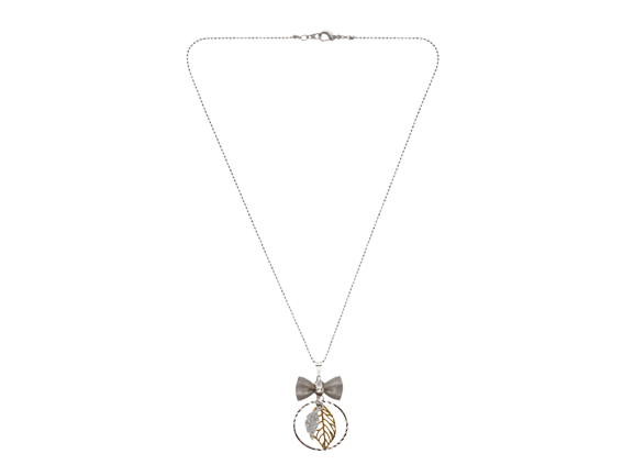 Bow & Feathers Linear Neclace