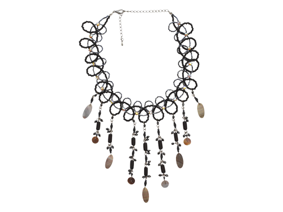 Multi Crystal & Metals Pendant Necklace