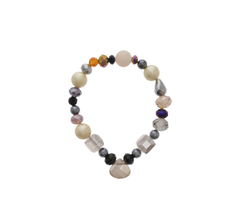 Multi Color Glass Beaded Stretch Bracelet