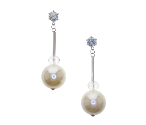 White Pearl Drop Earring