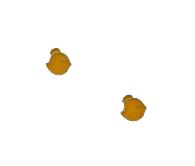Yellow Bird Stud Earrings