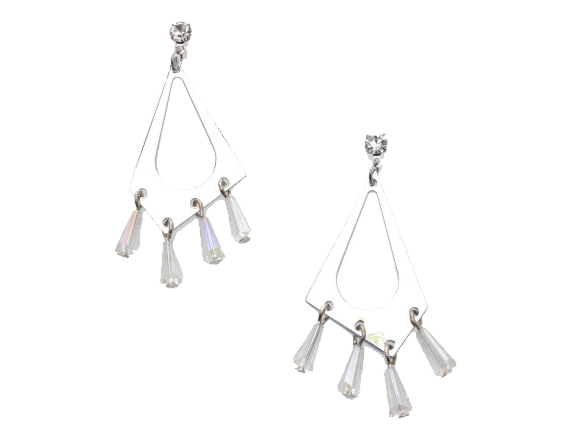 Teardrop Middle Crystal Chandelier Drop Earrings