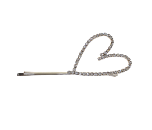 Heart Shape Crystals Hair Pin