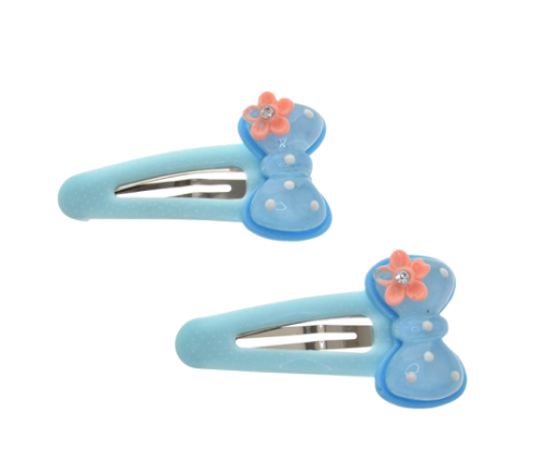 Blue Bow Tie Hair Clip- 2 pack