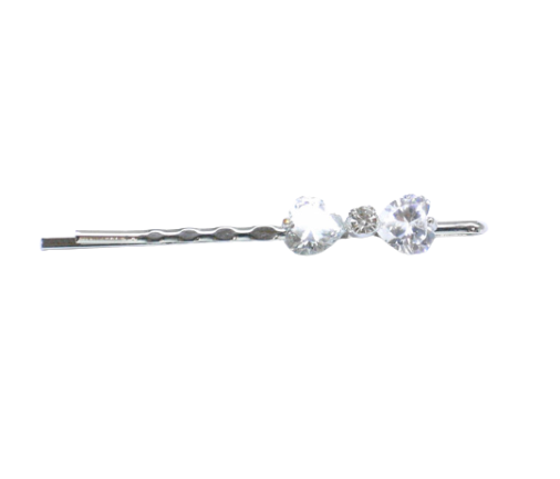 Heart Crystals Hair Pin