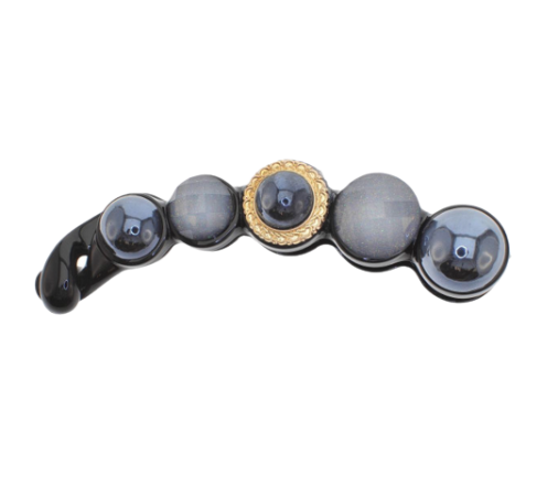 Glitter and Black Banana Hair Claw