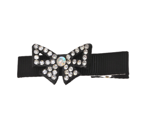 Faux Crystals Bow Tie Hair Clip