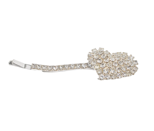 Crystals Heart Hair Pin