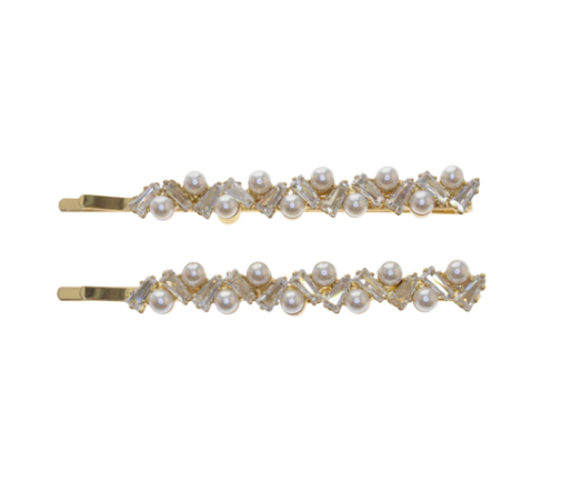 Pearls and glass Hair pin - 2 packs