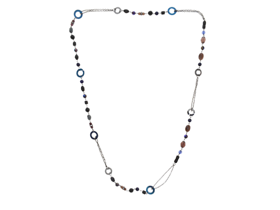 Multi Stones Beaded Long Necklace