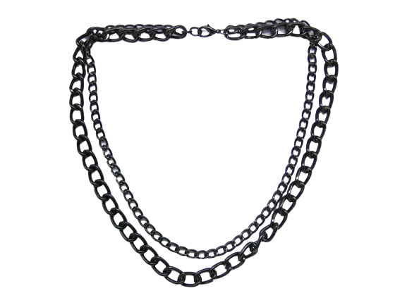 Black Double Chains Necklace