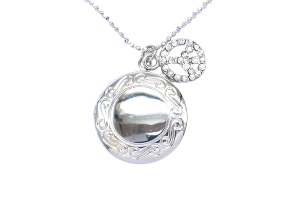 Peace Pendant Necklace - Silver