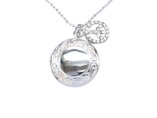 Peace Pendant Necklace - Silver