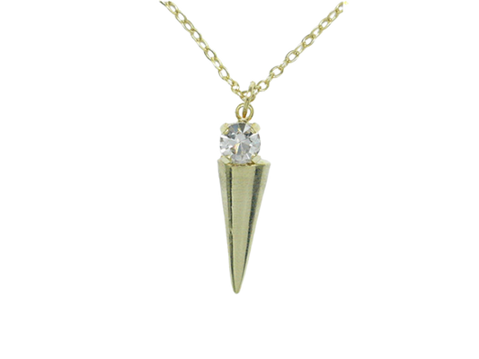 Rhinestone Pendant Necklace (Silver not gold)