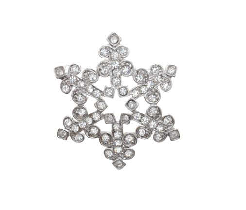 Snowflake Metal Brooch