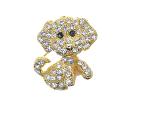 Dog Pearl Brooch