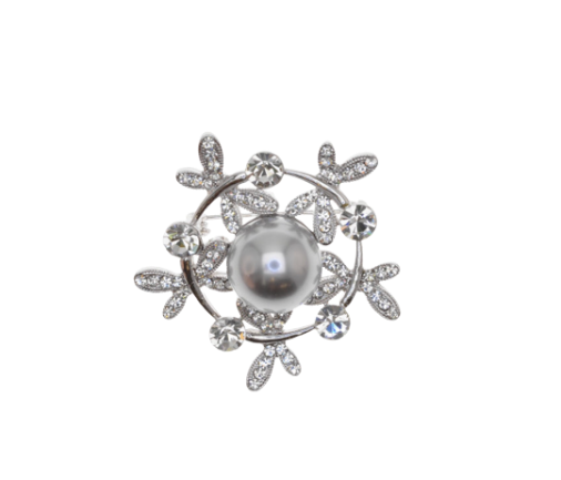 Butterfly Circle Pearl Brooch
