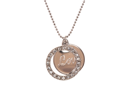 Love Pendant Necklace - Silver
