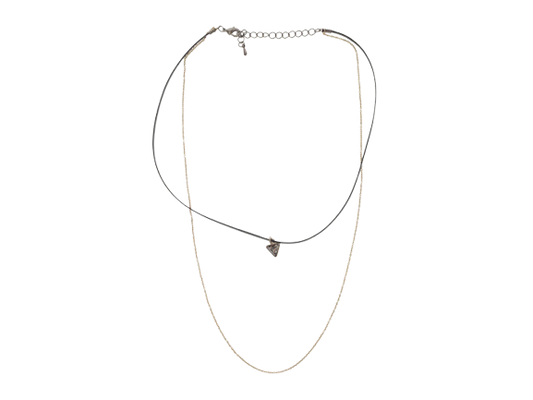 Multi Strand Triangle Pendant Necklaces