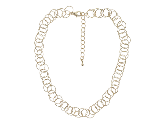 Gold Mini Ciricle Chain Necklace