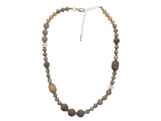 Mixed Stone Short Beaded Necklace