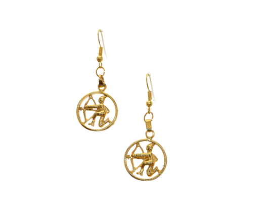 Gold Plated Archer Design Earrings