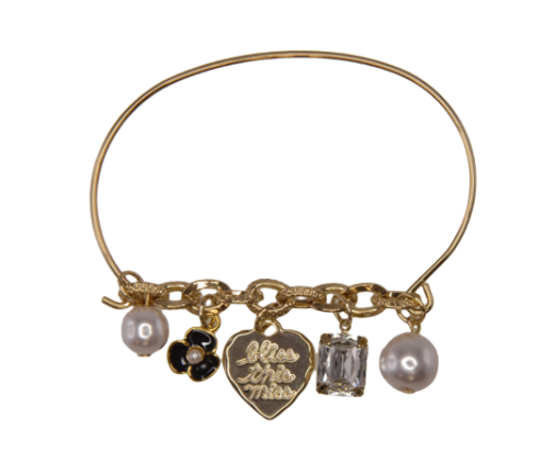 Heart Pearl Metal Chain Bracelet