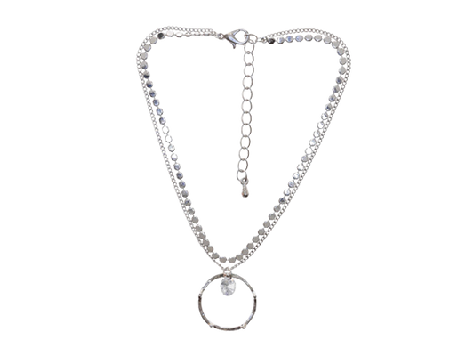 Single Crystal & Ring Double Layers Anklet