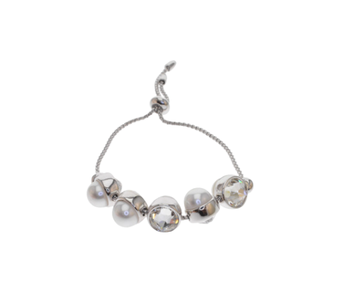 Beaded Pearl Faux Crystal Bracelet