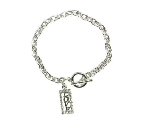 Rectangle Love Chain Bracelet