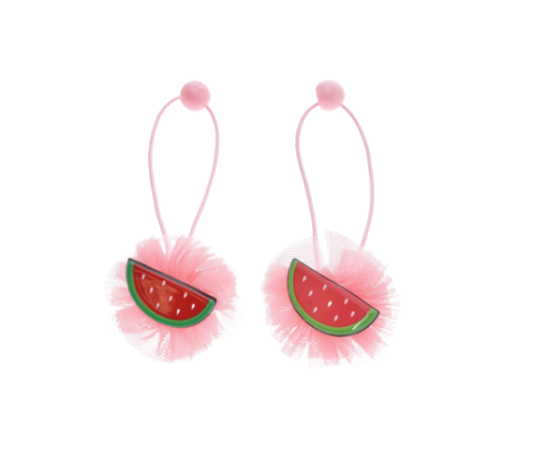 Chiffon Watermelon Hair Tie- 2 packs