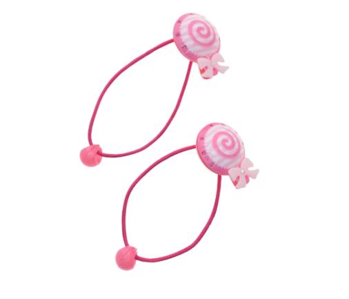 Plastic Candy Ball Hair Tie- 2 packs