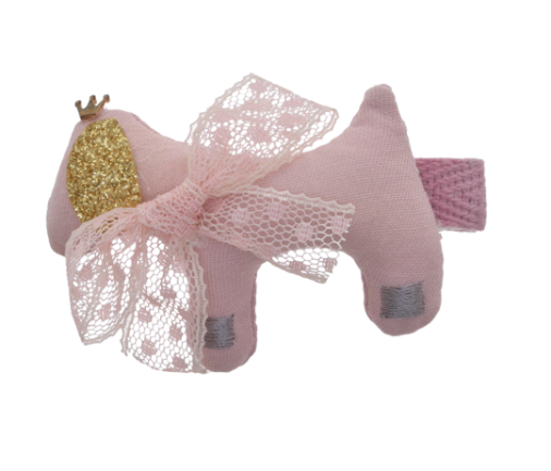 Pink Dog Chiffon Bow Hair Clip