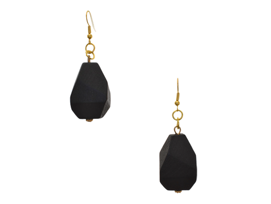 Black Woods Drop Earrings