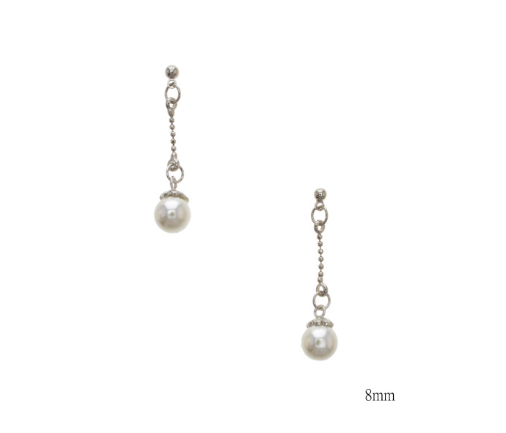 Faux Pearl Drop Earring