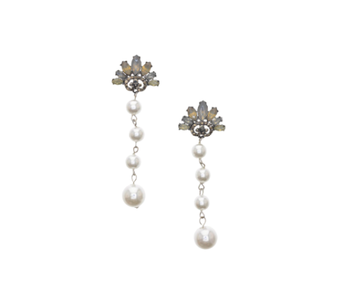 White Faux Pearl Drop Earring