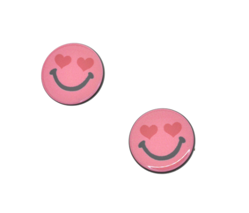 Pink Smile Stud Earrings
