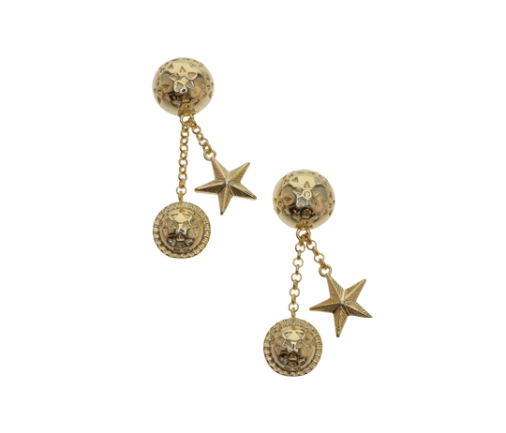 Gold Plated Star Drop Earring