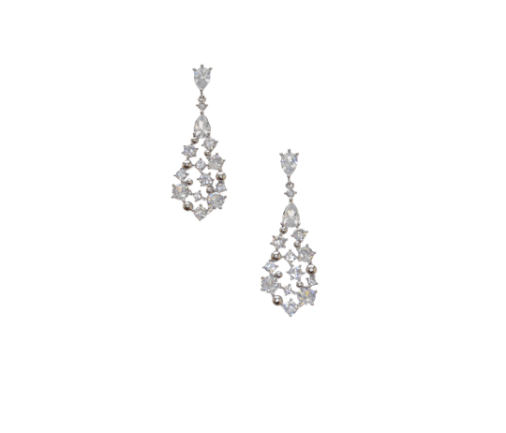 Water Drop Faux Crystal Drop Earrings