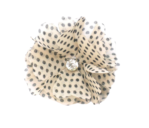 Chiffon Flower Crystal Hair Clip