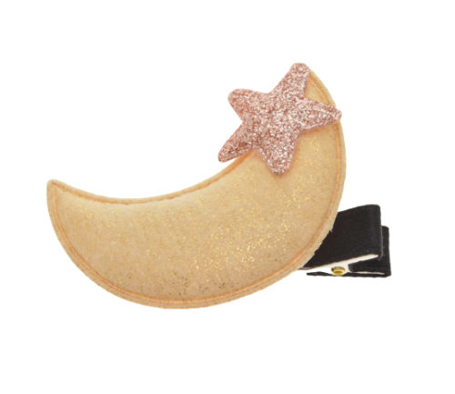 Half Moon Star Plastic Hair Clip