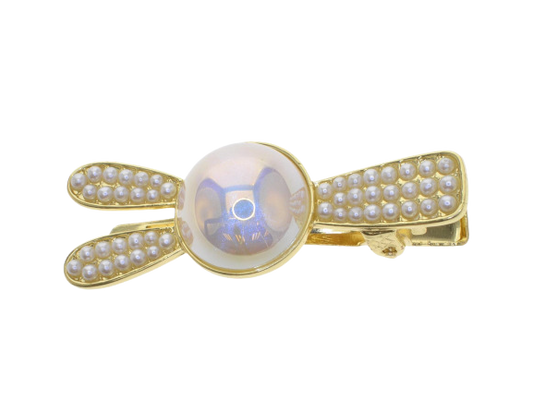 Pearl Embellished Rabbit Hair Clips