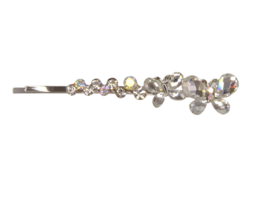 Clear Crystals Butterfly Hair Pin